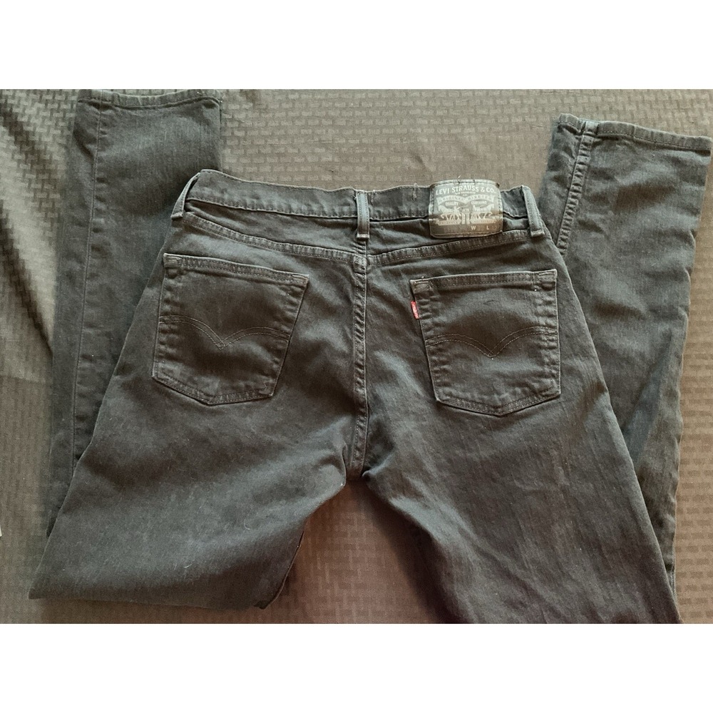 Levi's 511 Men's 32x32 (measured 32x31) Slim Fit Casual Black Denim Adult Preppy - Picture 3 of 9